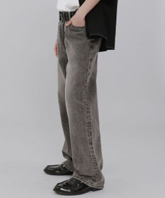 WEGO 【ウエスト調整可】ストレートデニムパンツ