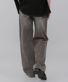 WEGO 【ウエスト調整可】ストレートデニムパンツ