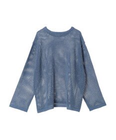 earth music&ecology ラメメッシュプルオーバー