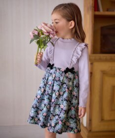 ANY KIDS 花柄 ドッキング ワンピース