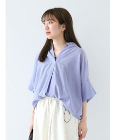 Green Parks 綿麻混スキッパーシャツ