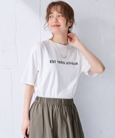 ANY 【汗ジミ防止加工】シルケットスムース半袖ロゴTシャツ