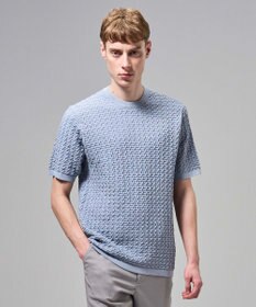 JOSEPH HOMME ドライコットンリンクス　半袖クルーネックニット