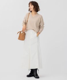 23区 L CARIAGGIウールカシミヤ Vネック ニット