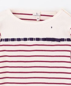 組曲 KIDS 【80-100㎝】レースボーダー トップス