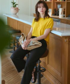 23区 L 【WEB限定/洗える】2WAYストレッチツイル ワイドパンツ