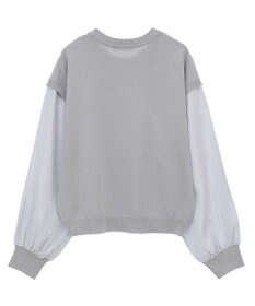 Green Parks 袖光沢ドッキングニットプルオーバー