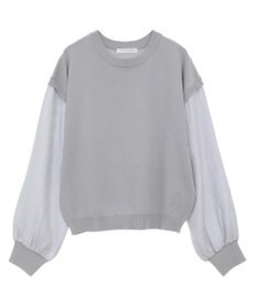 Green Parks 袖光沢ドッキングニットプルオーバー