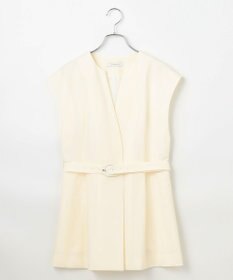 #Newans 【洗濯機可能/ストレッチ】ペプラムジレ