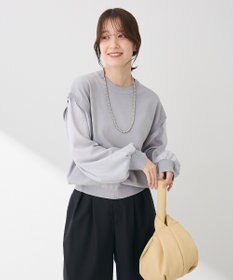 Green Parks 袖光沢ドッキングニットプルオーバー