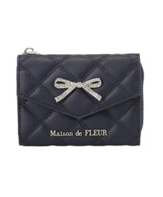Maison de FLEUR リボンビジューキルティングウォレット