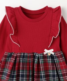 ANY KIDS チェック柄 ドッキング ワンピース