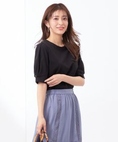 ANY SIS 【UVケア】プレーティングジャージー タックスリーブ カットソー