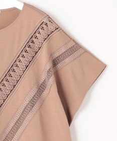 自由区 【洗える・XSサイズあり】レースEDGEフロントレース カットソー