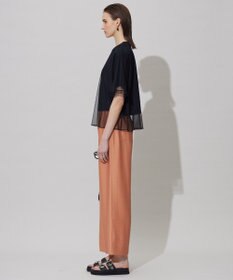 ICB 【接触冷感・UVケア・速乾・洗える】 チュールレイヤード カットソー