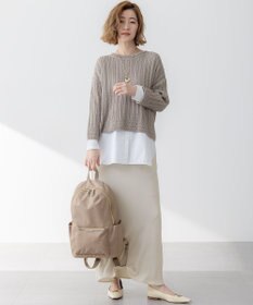 23区 L 【GLOW10月号掲載/洗える】ナチュラルコットンベアコンビ カットソー