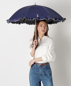 MOONBAT 【WEB限定】POLO RALPH LAUREN（ポロ ラルフローレン）晴雨兼用日傘 長傘 ワンポイントベア刺繍 フリル 一級遮光 遮熱 UV