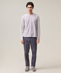 J.PRESS MEN 洗練されたシルエットと機能美【ストレッチ】トリコチン ステムテーパードパンツ