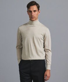 GOTAIRIKU 新色追加【洗える/チクチクしにくい/ピリングしにくい】イタリア糸 ハイゲージ タートルネックニット_WOOL100％