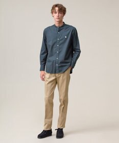 J.PRESS MEN 洗練されたシルエットと機能美【ストレッチ】トリコチン ステムテーパードパンツ