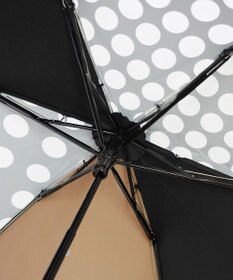 +RING UNISEX プラスリング 簡単開閉式折傘55cm BLK/BGE T1378