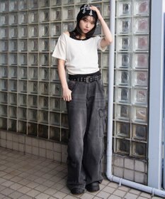 WEGO レイヤードキーネック半袖T