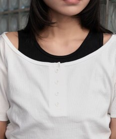 WEGO レイヤードキーネック半袖T