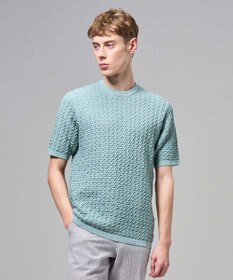 JOSEPH HOMME ドライコットンリンクス　半袖クルーネックニット