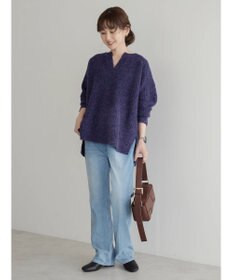 AMERICAN HOLIC ミックスヤーンカフタンニットプルオーバー