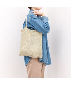 UNBILLION カシュカシュ cachecache / ラメ糸編みトートバッグ