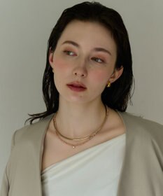 Phoebe <2点セット>【金属アレルギー対応】2setレイヤードチョーカーロープネックレス　ゴールド