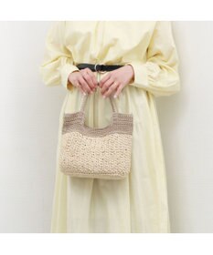 UNBILLION カシュカシュ cachecache / 切り替え編みクロッシェ2wayミニトート