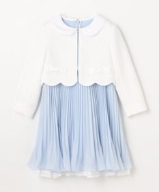 ANY KIDS 【2点セット】リボンボレロジャケット+シフォンプリーツ ワンピース