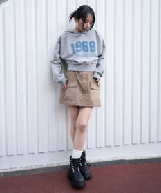 WEGO グラフィックショートプルパーカー