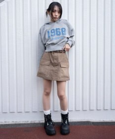 WEGO グラフィックショートプルパーカー