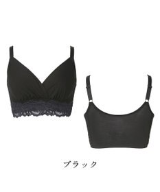 BRADELIS New York 【BRADELIS NewYork peace】綿混ハイブリッド・デイリーハートカップブラ24 バストを脇からしっかり包みホールドするノンワイヤー補正ブラ