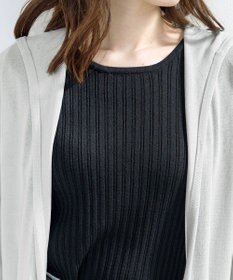 Tiaclasse L 【洗える新色追加・洗える】サマーニットフードロングカーディガン