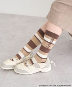 earth music&ecology 【予約】リラックマ×earth マルチボーダーソックス