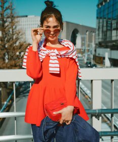 ANY SIS 【洗える】スポンディッシュペプラム ニット