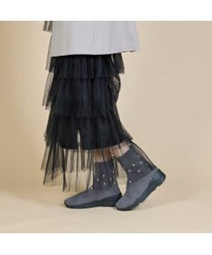 MODE ET JACOMO <carino>ビジュー付きニットブーツ