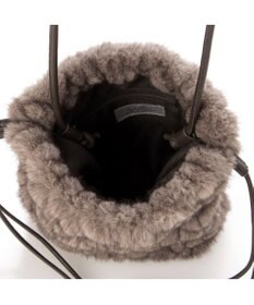 UNBILLION カシュカシュ cachecache / ミンク風カットファー巾着ミニバッグ