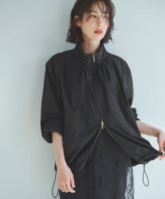 23区 2WAY ストレッチタフタ ボリュームスリーブブルゾン