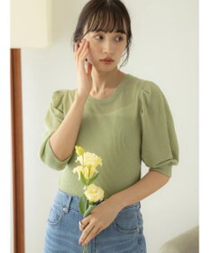 earth music&ecology シアーパワショルニットプルオーバー