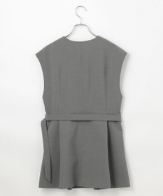 #Newans 【洗濯機可能/ストレッチ】ペプラムジレ