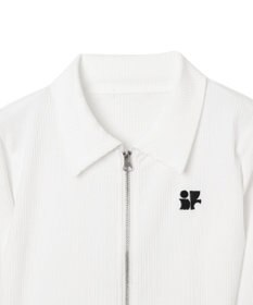 WEGO ワンポイントデザインWZIPトップス