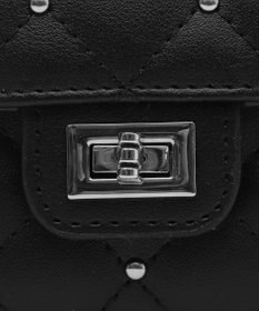 WEGO スタッズキルティングフラップウォレット