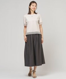 J.PRESS LADIES L エアリースパンボイル ガウチョ パンツ