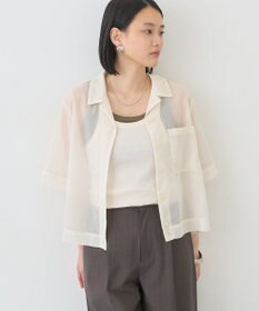 AMERICAN HOLIC シアーショート丈開襟シャツ