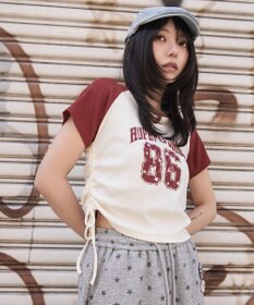 WEGO キーネックサイドレースアップちびT