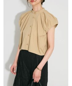 Green Parks タックデザインショート丈シャツ